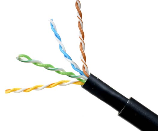 كابل شبكة Cat.5e النحاسية إيثرنت LAN UTP Outdoor UV Resistance cable