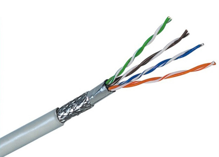 Cat5e SFTP Cable Copper Network Cable , Shielded Cat5e Computer Network Cable For Indoor Use